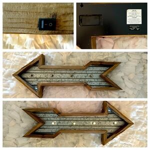LIGHTED WOOD & METAL ARROW from HOBBY LOBBY